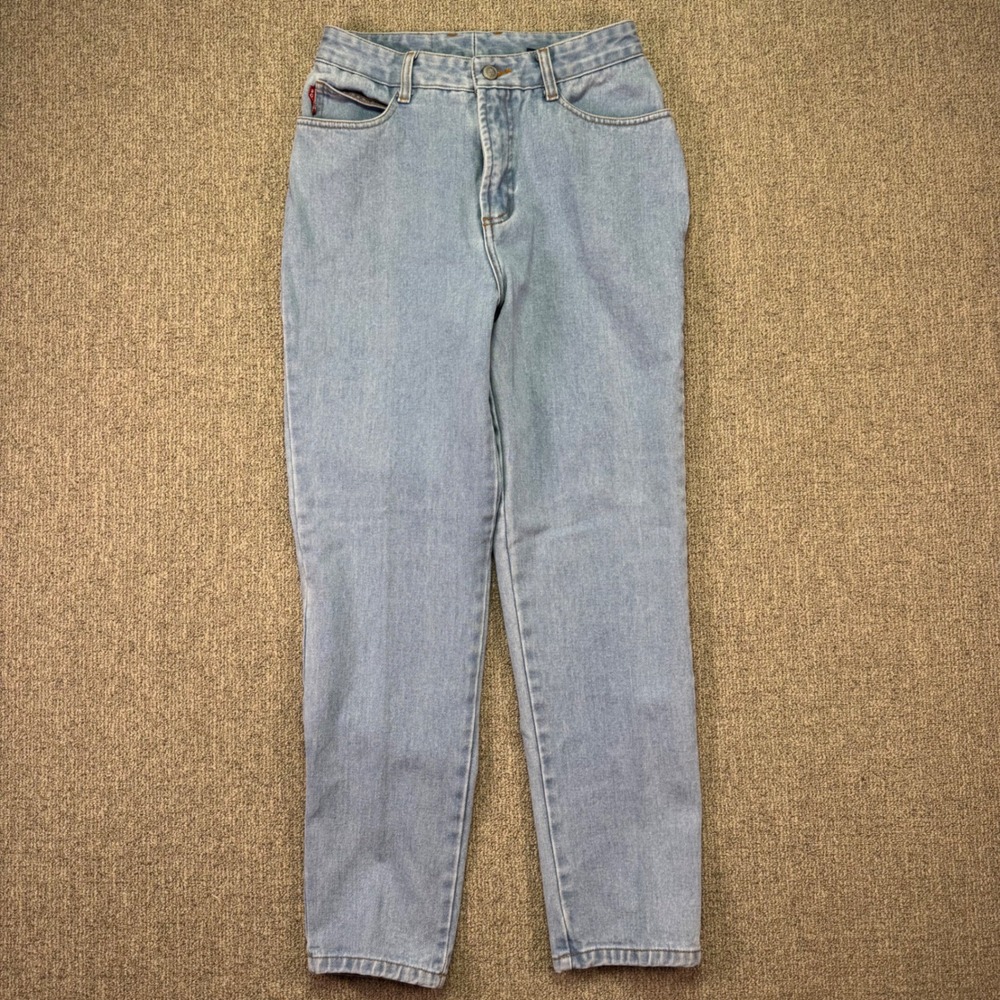 Vtg 90s‎ Bongo High Waisted Tapered Mom Jeans Light Wash Size 9 EUC 27x28